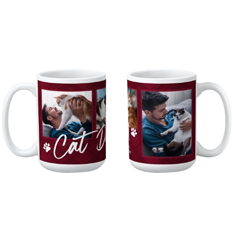 Pet Parent Photo Mug - Cat Dad - 444ml White