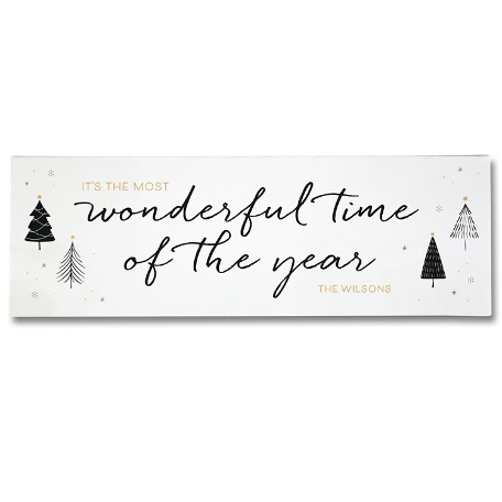 The Most Wonderful Time Canvas - 9x27