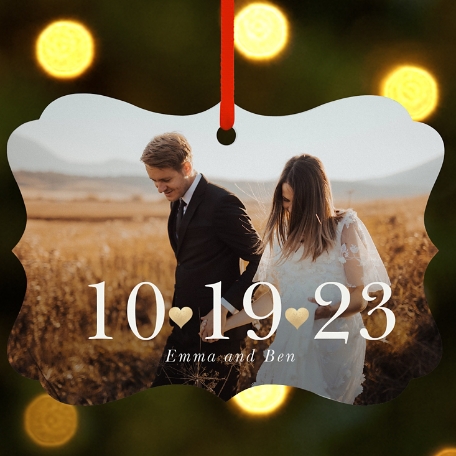 Our Special Day Photo Scroll Ornament