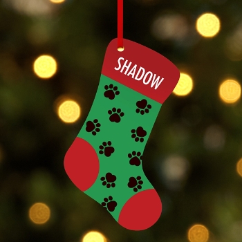 Paw Print Stocking Ornament