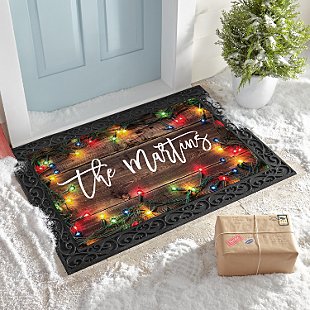 Holiday Lights Doormat