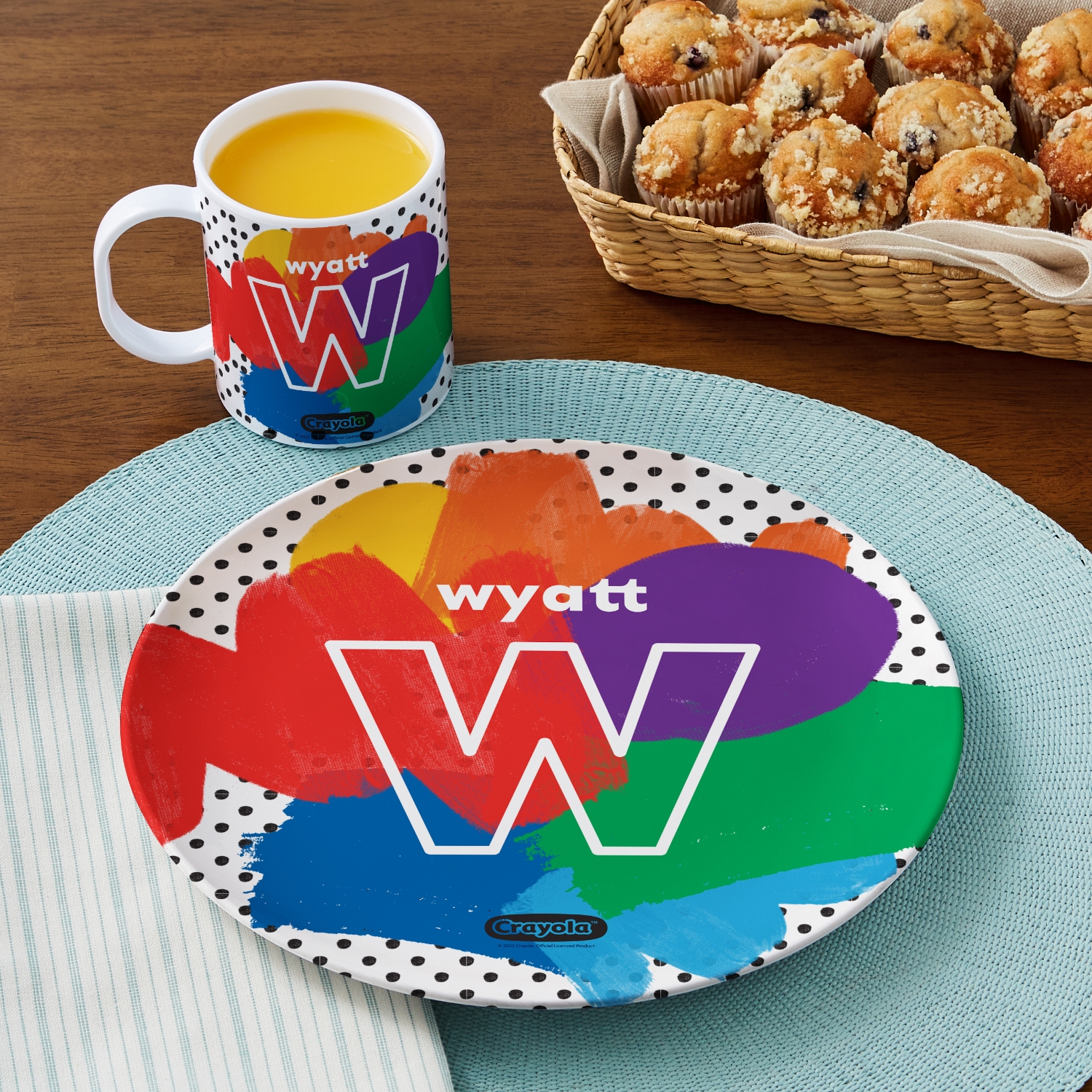 Crayola™ Colorful Doodles Plate and Mug