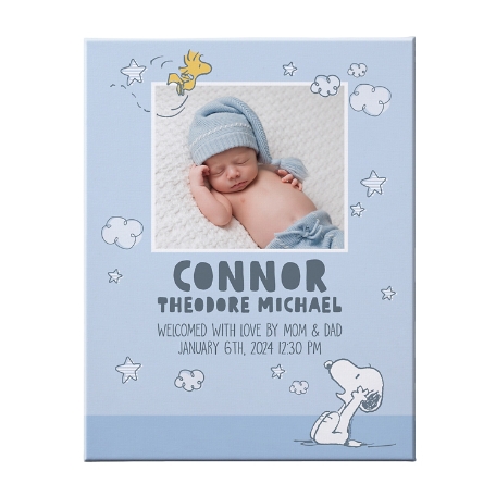 PEANUTS® Baby Happy Days Photo Wall Art-16x20-Blue