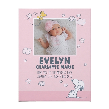 PEANUTS® Baby Happy Days Photo Wall Art-16x20-Pink