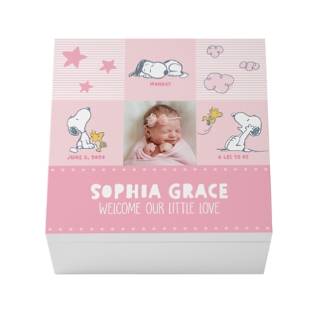 PEANUTS® Baby Love Photo Keepsake Box-Pink
