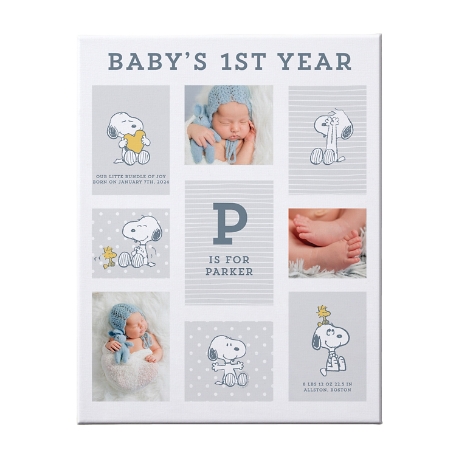 PEANUTS® Baby Love Photo Wall Art-11x14-Gray