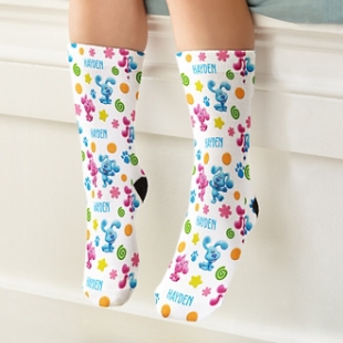 Blue's Clues™ & You! Blue & Magenta All Over Print Socks