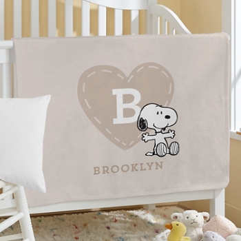 PEANUTS® Love Heart Plush Baby Blanket