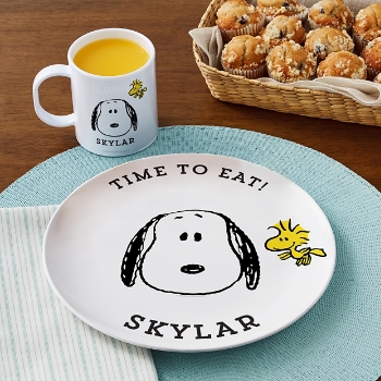 PEANUTS® Snoopy™ and Woodstock Personalized Tableware