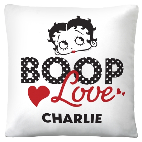 Betty Boop™ Boop Love Throw Pillow-White