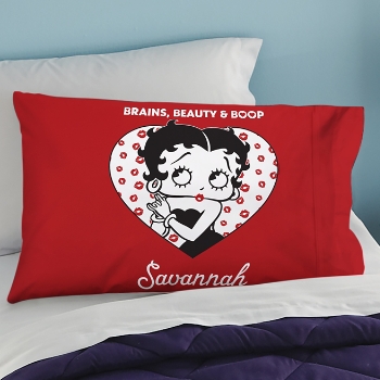 Betty Boop™ Brains, Beauty, & Boop Pillowcase