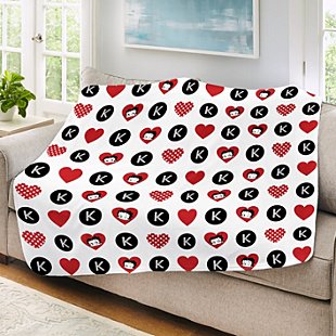 Betty Boop™ Hearts and Dots All Over Print Plush Blanket