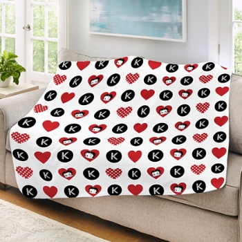 Betty Boop™ Hearts and Dots All Over Print Plush Blanket