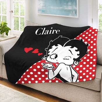 Betty Boop™ Kisses Plush Blanket