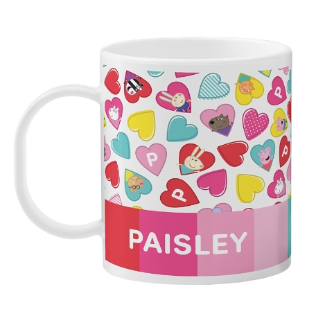 Peppa Pig and Friends Colorful Hearts Mug