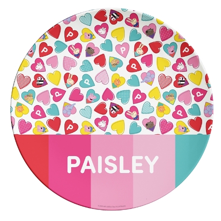 Peppa Pig and Friends Colorful Hearts Plate
