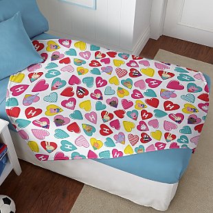Peppa Pig and Friends Colorful Hearts Plush Blanket