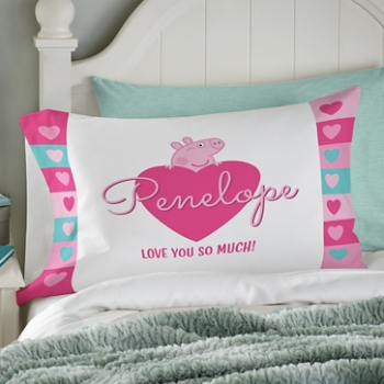 Peppa Pig Heart Pillowcase