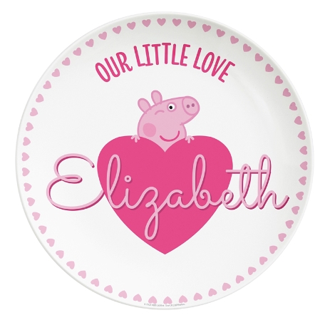 Peppa Pig Heart Plate
