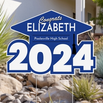 School Colors Graduation Year Yard Sign