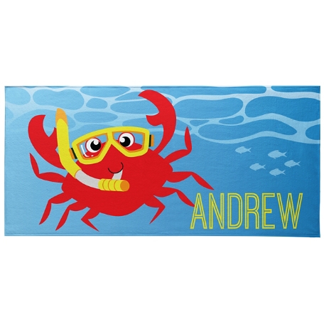 Beach Party Beach Towel - Crab - Small