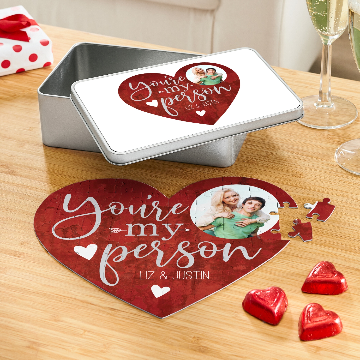 You're My Person Heart Photo Puzzle & Tin