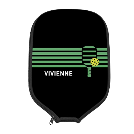 Bold Lines Pickleball Paddle Cover - Black