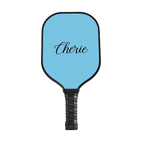 Classic Name Pickleball Paddle-Black-Blue-Script
