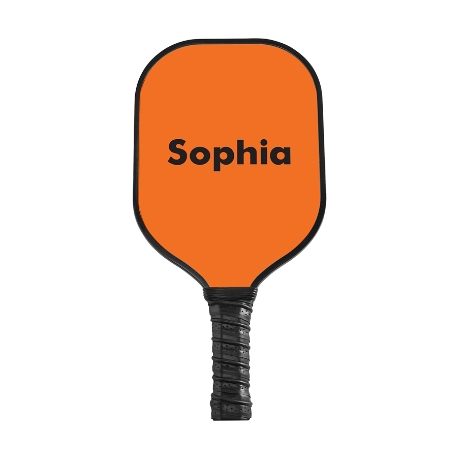 Classic Name Pickleball Paddle-Black-Orange-Block