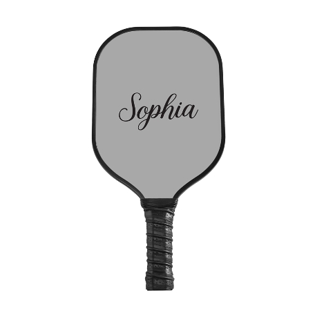 Classic Name Pickleball Paddle-Black-Gray-Script