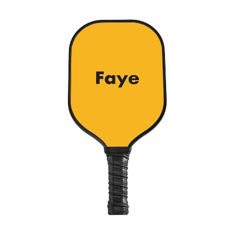 Classic Name Pickleball Paddle-Black-Yellow-Block