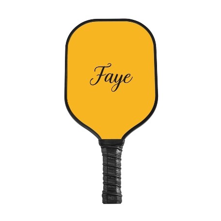 Classic Name Pickleball Paddle-Black-Yellow-Script