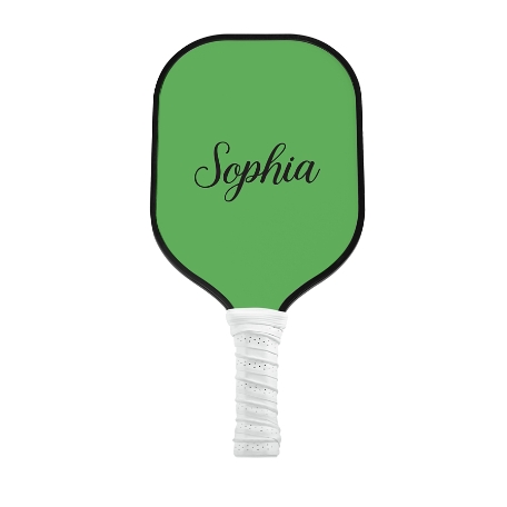 Classic Name Pickleball Paddle-White-Green-Script