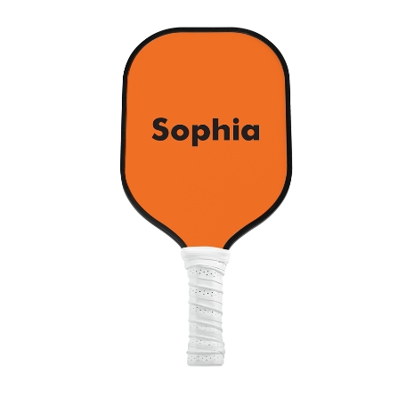 Classic Name Pickleball Paddle-White-Orange-Block