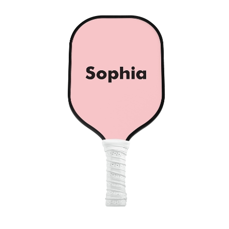 Classic Name Pickleball Paddle-White-Pink-Block
