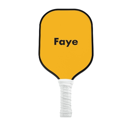 Classic Name Pickleball Paddle-White-Yellow-Block