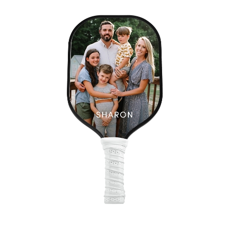 Fun Photo with Name Pickleball Paddle - White