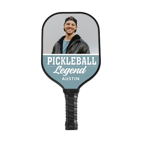 Legend Photo Pickleball Paddle - Black - Aqua