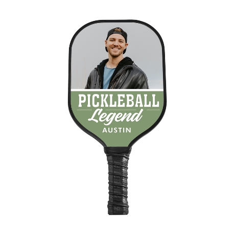 Legend Photo Pickleball Paddle - Black - Green
