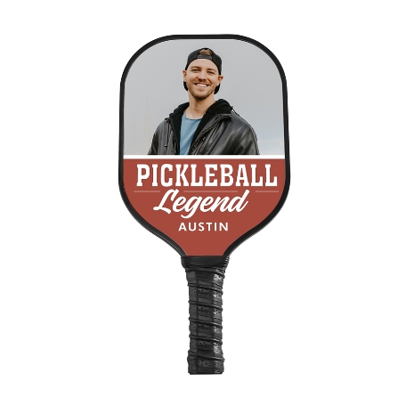 Legend Photo Pickleball Paddle - Black - Red