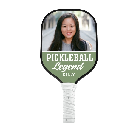 Legend Photo Pickleball Paddle - White - Green