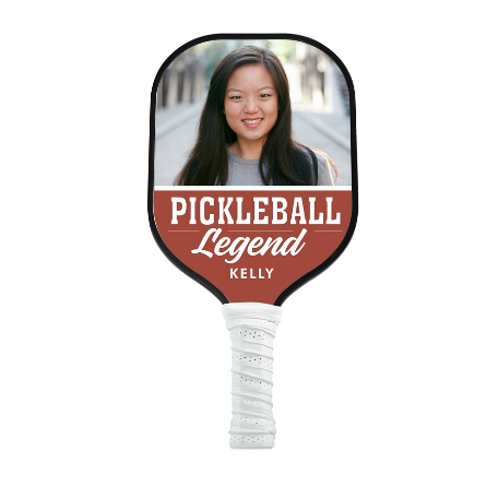 Legend Photo Pickleball Paddle - White - Red