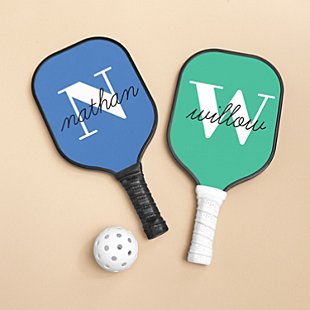Modern Initial and Name Pickleball Paddle