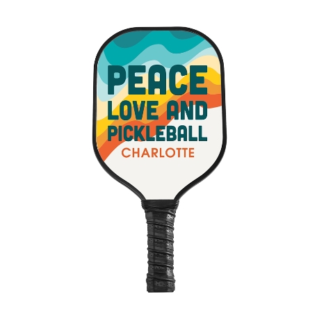 Peace Love Pickleball Paddle - Black