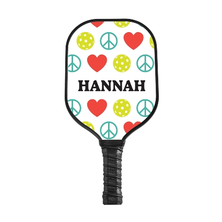 Peace Sign Pickleball Paddle - Black
