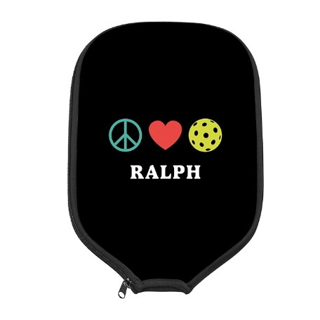 Peace Sign Pickleball Paddle Cover - Black