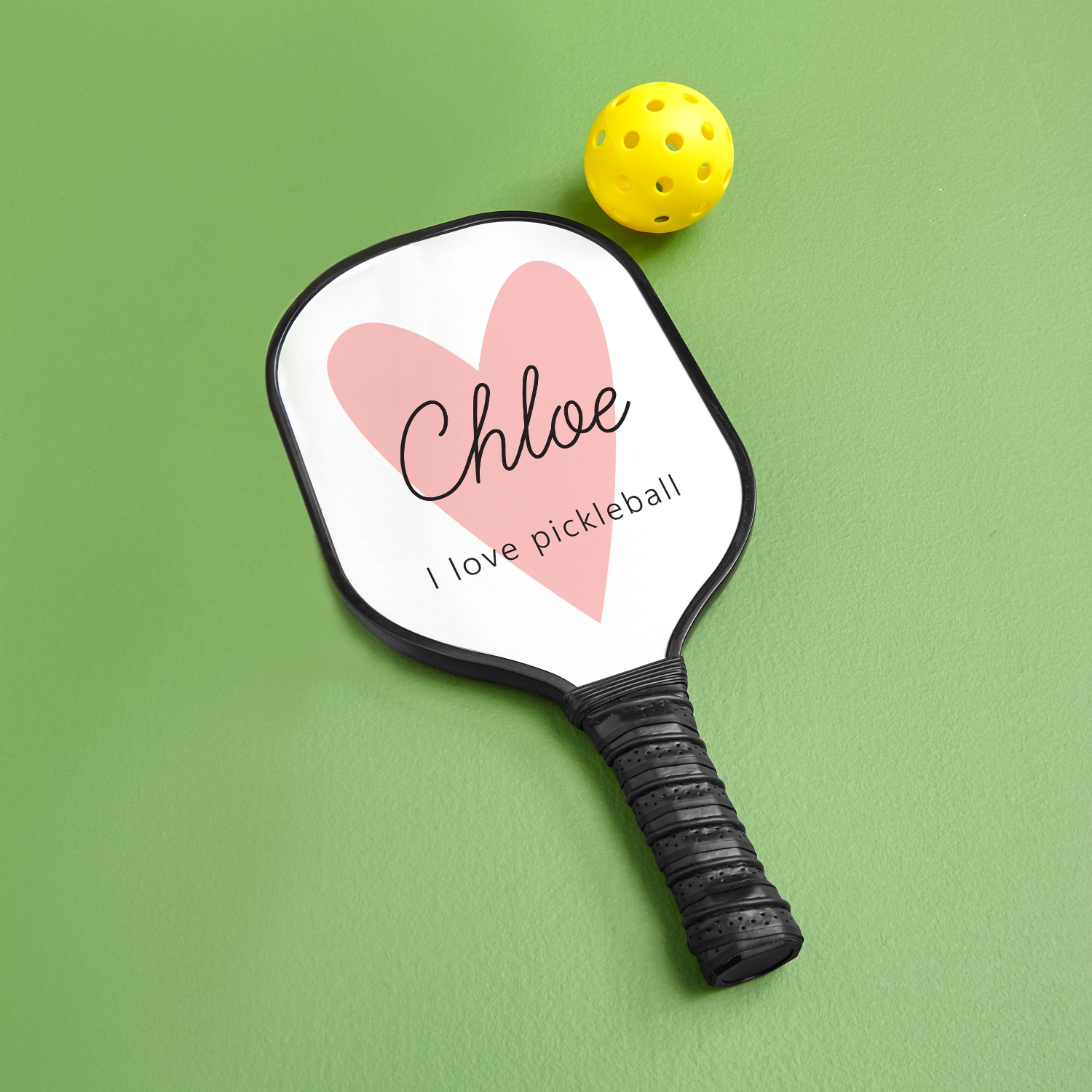 Pink Heart Pickleball Paddle