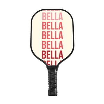 Repeating Name Pickleball Paddle - Black - Pink