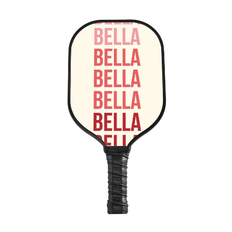 Repeating Name Pickleball Paddle - Black - Pink