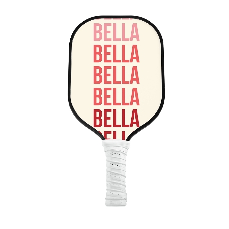Repeating Name Pickleball Paddle - White - Pink